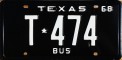Nummernschilder / Kfz-Kennzeichen USA 1968 1960er Texas TX