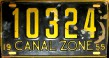 Nummernschilder / Kfz-Kennzeichen Panama 1955 1950er Canal Zone