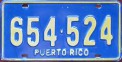 Nummernschilder / Kfz-Kennzeichen Puerto Rico 1967 1960er