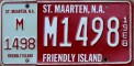 Nummernschilder / Kfz-Kennzeichen Niederländische Antillen 1988 1980er St. Maarten