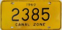 Nummernschilder / Kfz-Kennzeichen Panama 1960 1960er Canal Zone