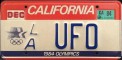 Nummernschilder / Kfz-Kennzeichen USA 1984 1980er California CA