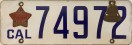 Nummernschilder / Kfz-Kennzeichen USA 1918 1910er California CA