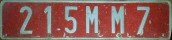 Nummernschilder / Kfz-Kennzeichen Marokko 1960 1960er