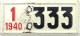Nummernschilder / Kfz-Kennzeichen Jugoslawien 1940 1940er SER, Belgrad (lt. RPoW)