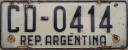 Nummernschilder / Kfz-Kennzeichen Argentinien 1969 1960er CD