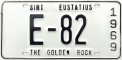 Nummernschilder / Kfz-Kennzeichen Niederländische Antillen 1969 1960er St. Eustatius