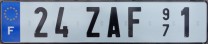 Nummernschilder / Kfz-Kennzeichen Guadeloupe 1993 1990er