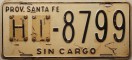 Nummernschilder / Kfz-Kennzeichen Argentinien 1962 1960er Santa Fe