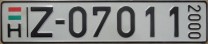 Nummernschilder / Kfz-Kennzeichen Ungarn 2000 2000er