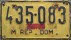 Nummernschilder / Kfz-Kennzeichen Dominikanische Republik 1990 1990er