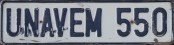 Nummernschilder / Kfz-Kennzeichen Angola 1988 1980er UN