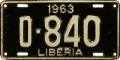 Nummernschilder / Kfz-Kennzeichen Liberia, Republik 1963 1960er
