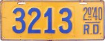Nummernschilder / Kfz-Kennzeichen Dominikanische Republik 1940 1940er