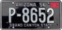 Nummernschilder / Kfz-Kennzeichen USA 1956 1950er Arizona AZ
