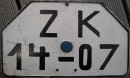 Nummernschilder / Kfz-Kennzeichen DDR 1953 1950er