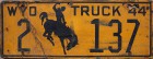 Nummernschilder / Kfz-Kennzeichen USA 1944 1940er Wyoming WY