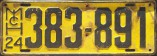 Nummernschilder / Kfz-Kennzeichen USA 1924 1920er Michigan MI