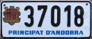 Nummernschilder / Kfz-Kennzeichen Andorra 1982 1980er