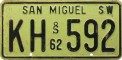 Nummernschilder / Kfz-Kennzeichen Chile 1962 1960er