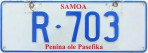 Nummernschilder / Kfz-Kennzeichen Samoa 2000 2000er
