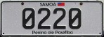 Nummernschilder / Kfz-Kennzeichen Samoa 2011 2010er