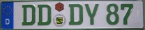 Nummernschilder / Kfz-Kennzeichen Deutschland 1994 1990er