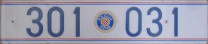 Nummernschilder / Kfz-Kennzeichen Bosnien & Herzegowina 1993 1990er Pol