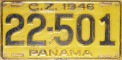 Nummernschilder / Kfz-Kennzeichen Panama 1946 1940er = Z?