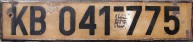 Nummernschilder / Kfz-Kennzeichen Deutschland 1948 1940er Kommandantur Berlin