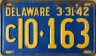 Nummernschilder / Kfz-Kennzeichen USA 1941 1940er Delaware DE
