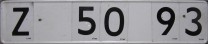 Nummernschilder / Kfz-Kennzeichen Niederlande 1977 1970er