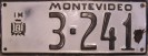 Nummernschilder / Kfz-Kennzeichen Uruguay 1929 1920er Montevideo