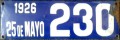Nummernschilder / Kfz-Kennzeichen Argentinien 1926 1920er Buenos Aires