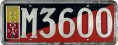 Nummernschilder / Kfz-Kennzeichen Kolumbien 1955 1950er Bogota