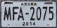Nummernschilder / Kfz-Kennzeichen Aruba 2014 2010er Aruba