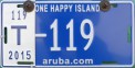 Nummernschilder / Kfz-Kennzeichen Aruba 2015 2010er Aruba