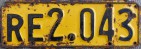 Nummernschilder / Kfz-Kennzeichen Neuseeland 1961 1960er RE = Exempt Tax Trailer