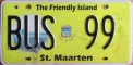 Nummernschilder / Kfz-Kennzeichen Niederländische Antillen 2012 2010er St. Maarten BUS