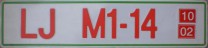 Nummernschilder / Kfz-Kennzeichen Slowenien 2001 2000er
