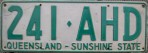 Nummernschilder / Kfz-Kennzeichen Australien 1977 1970er Queensland QLD
