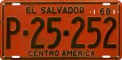 Nummernschilder / Kfz-Kennzeichen El Salvador 1968 1960er