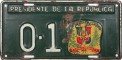 Nummernschilder / Kfz-Kennzeichen Dominikanische Republik 1970 1970er