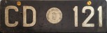 Nummernschilder / Kfz-Kennzeichen Luxemburg 1966 1960er CD 121=Germany