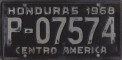 Nummernschilder / Kfz-Kennzeichen Honduras 1968 1960er