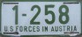 Nummernschilder / Kfz-Kennzeichen Österreich 1954 1950er