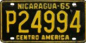 Nummernschilder / Kfz-Kennzeichen Nicaragua 1965 1960er