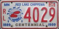 Nummernschilder / Kfz-Kennzeichen USA 1989 1980er Minesota MN tribe