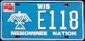 Nummernschilder / Kfz-Kennzeichen USA 1994 1990er Wisconsin WI tribe