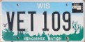 Nummernschilder / Kfz-Kennzeichen USA 1998 1990er Wisconsin WI tribe